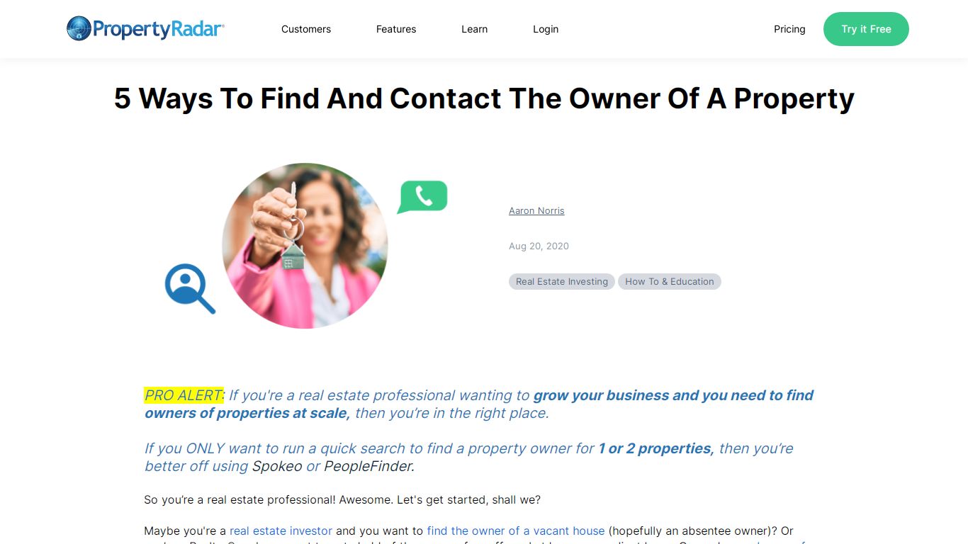 5 Ways To Find And Contact The Owner Of A Property